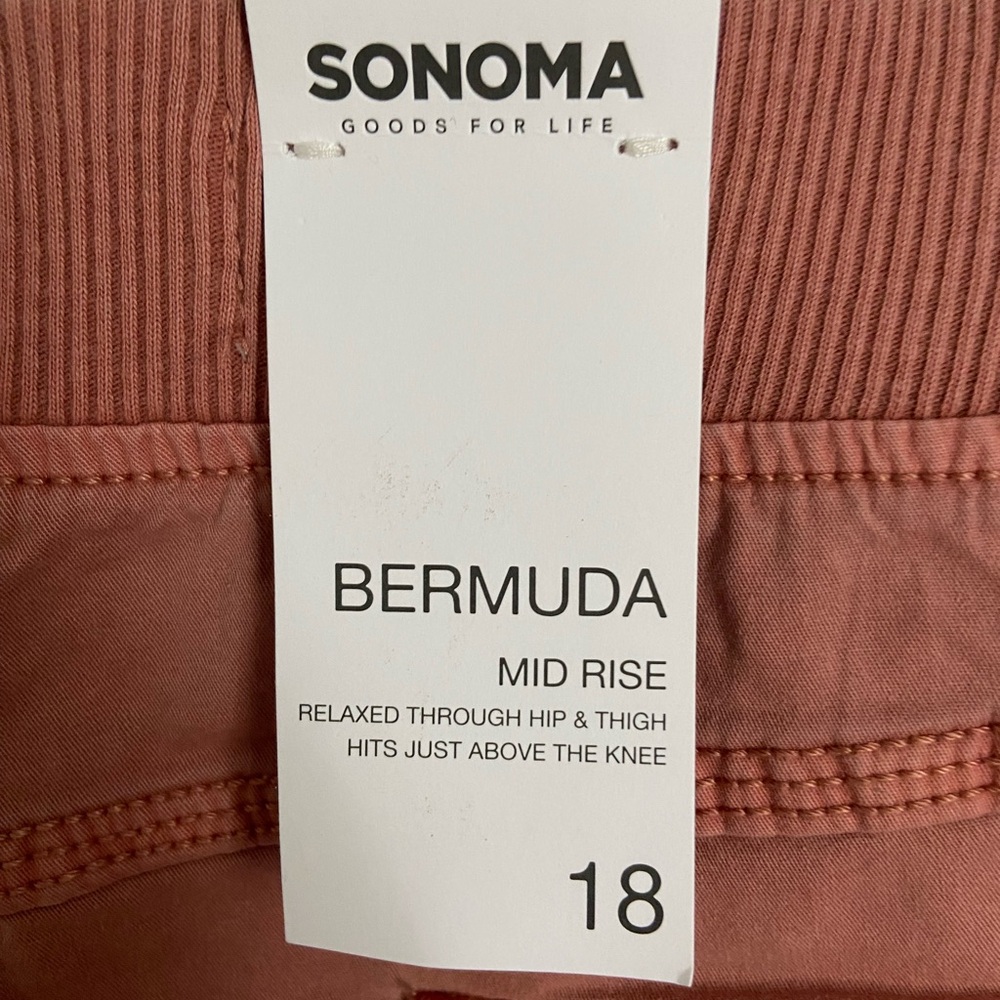 Sonoma cargo shorts- washed salmon color - Picture 5 of 6